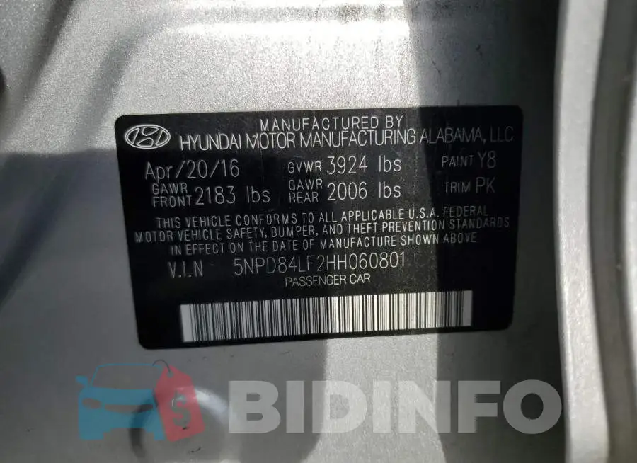 5NPD84LF2HH060801 Photo# 12