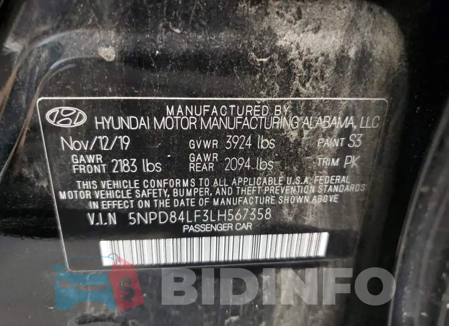 5NPD84LF3LH567358 Photo# 12