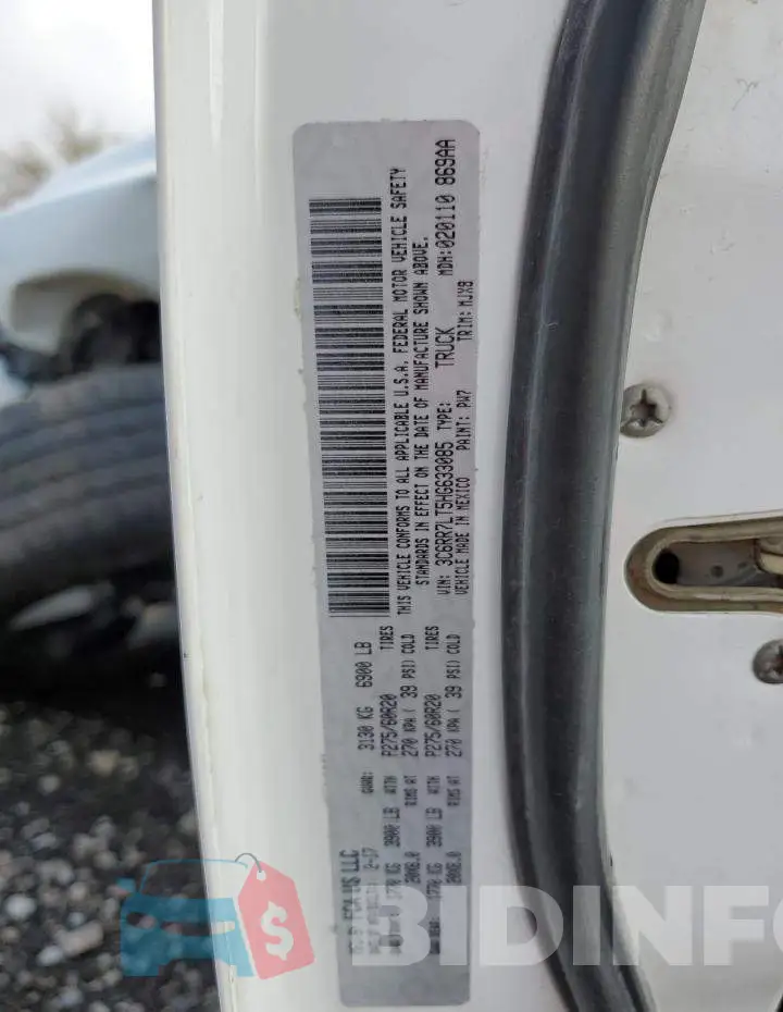 3C6RR7LT5HG633085 Photo# 12