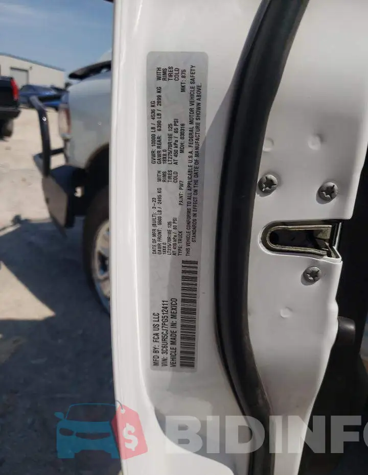 3C6UR5CJ7PG512411 Photo# 12