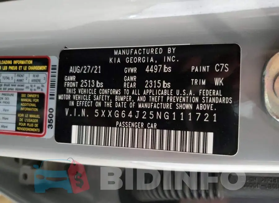 5XXG64J25NG111721 Photo# 12
