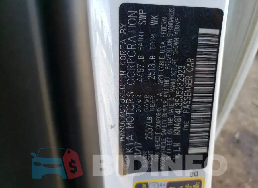 KNAGT4L35J5232923 Photo# 12