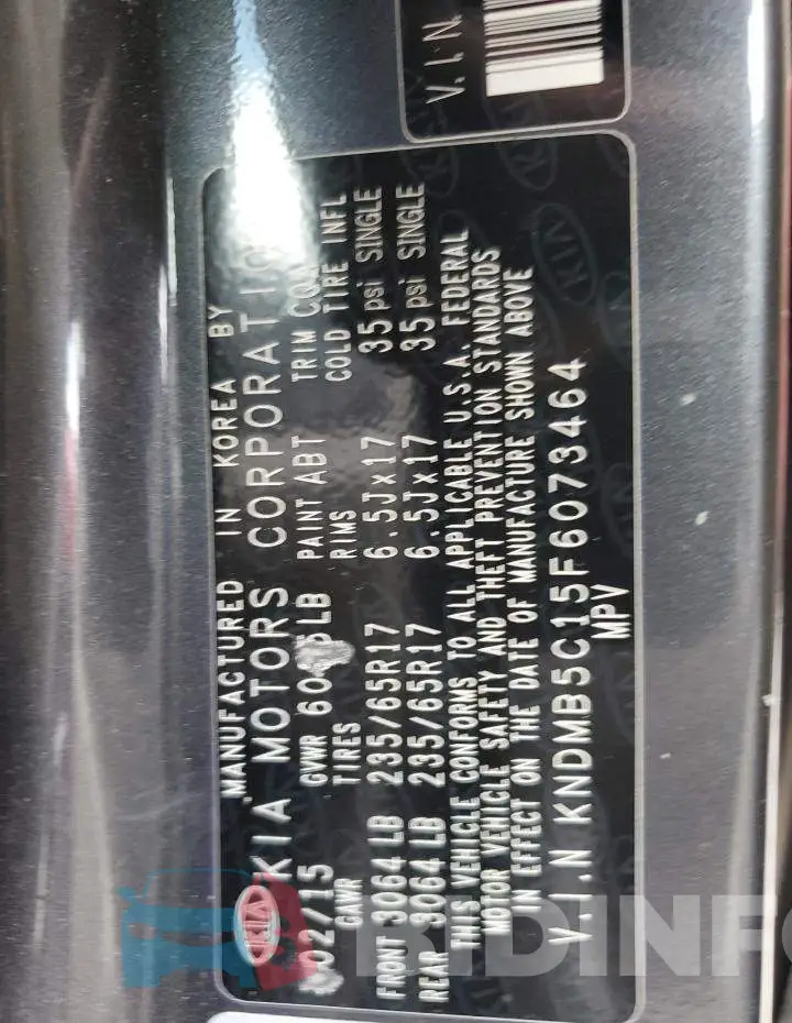 KNDMB5C15F6073464 Photo# 13