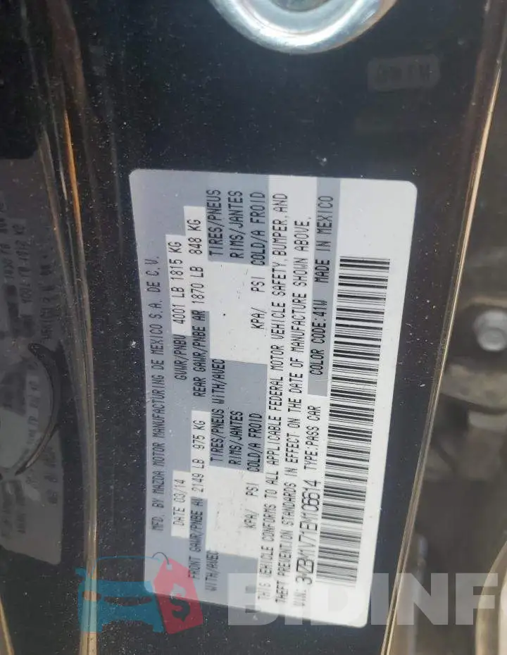 3MZBM1V71EM106614 Photo# 12