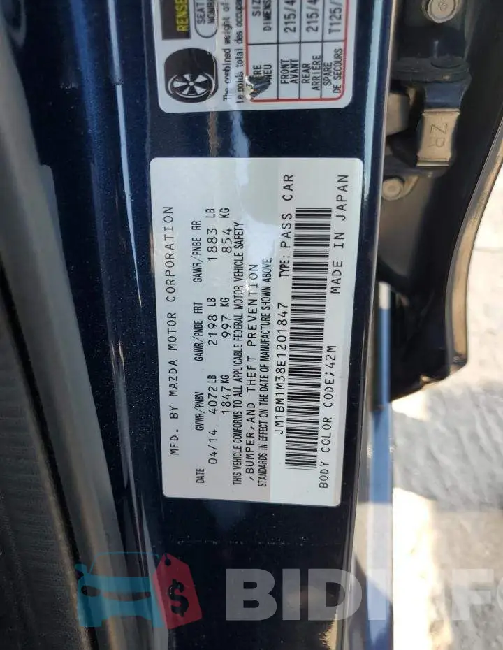 JM1BM1M38E1201847 Photo# 13