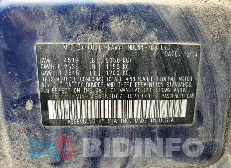 4S3BNBD67F3027370 Photo# 12