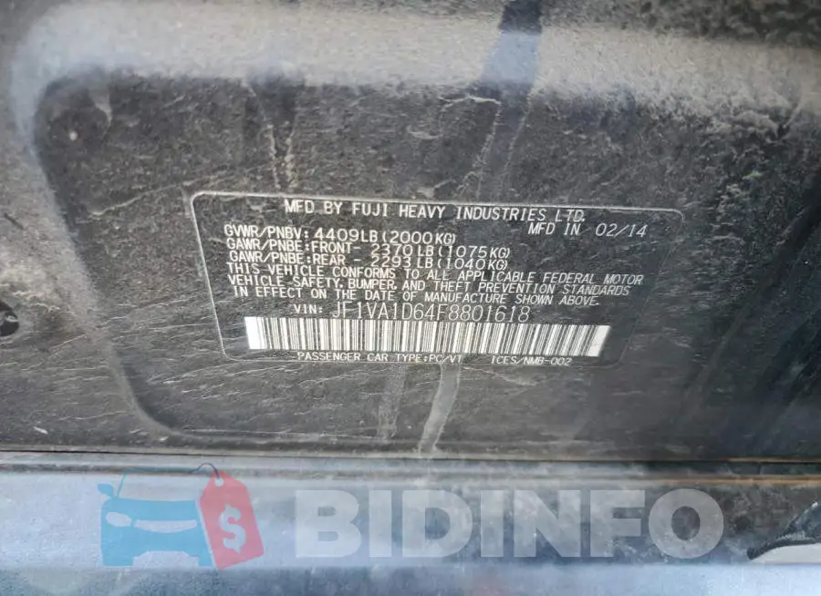 JF1VA1D64F8801618 Photo# 12