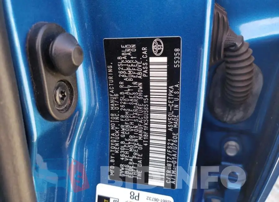 4T1BF1FK5GU565154 Photo# 12