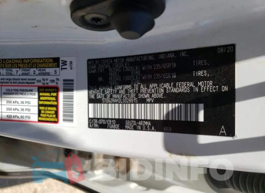 5TDGZRAH2LS028915 Photo# 13