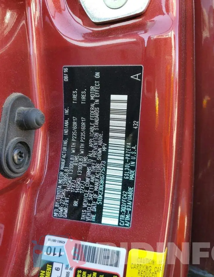 5TDKZ3DC8HS775773 Photo# 13