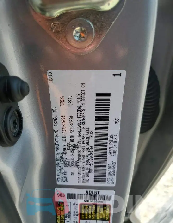 5TFHY5F10GX503764 Photo# 13