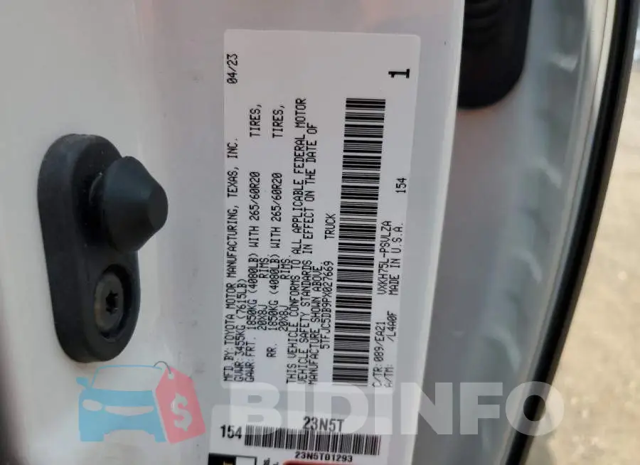 5TFJC5DB9PX027669 Photo# 12