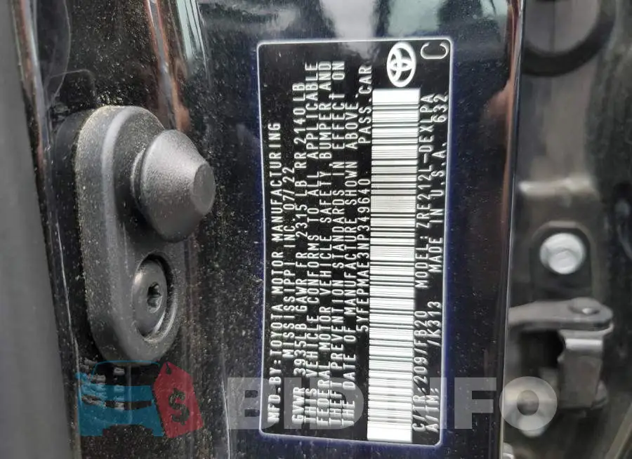 5YFEPMAE3NP349640 Photo# 12