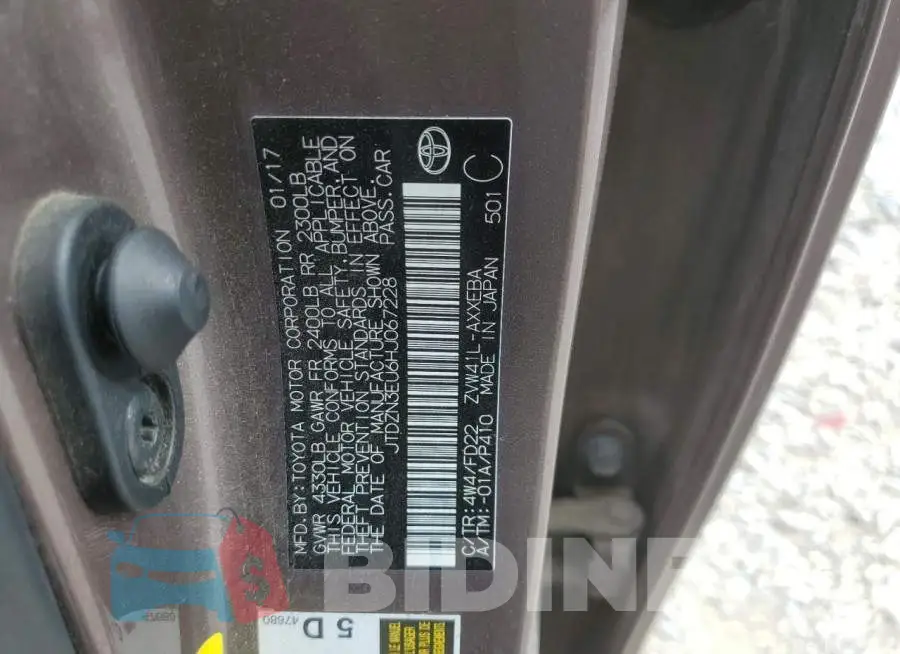 JTDZN3EU6HJ067228 Photo# 13