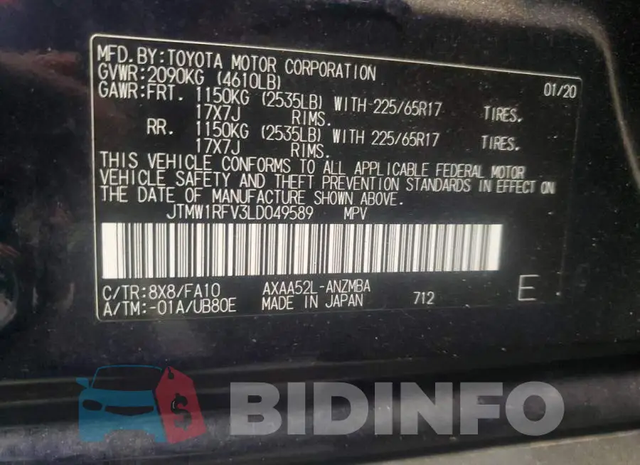 JTMW1RFV3LD049589 Photo# 13