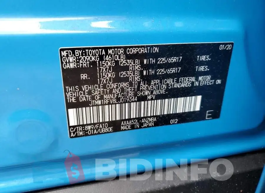 JTMW1RFV8LJ019344 Photo# 12