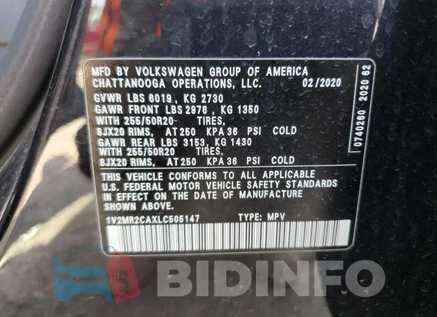 1V2MR2CAXLC505147 Photo# 13