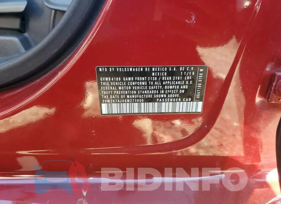 3VW267AJ4GM273809 Photo# 13