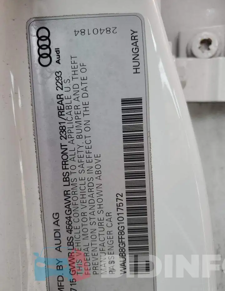 WAUB8GFF8G1017572 Photo# 12