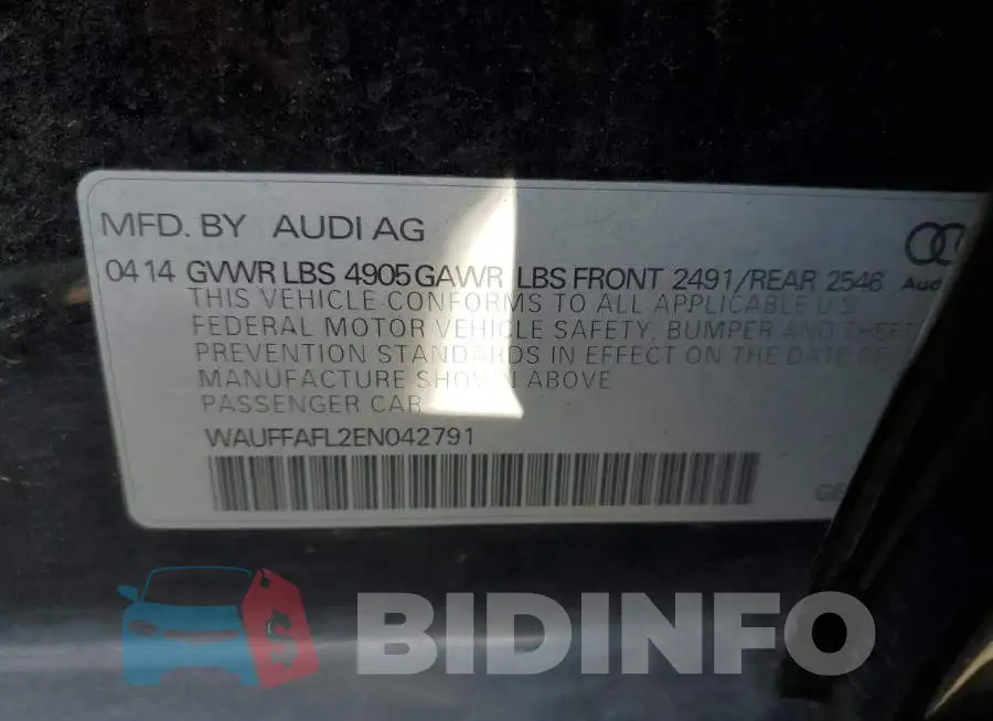 WAUFFAFL2EN042791 Photo# 13