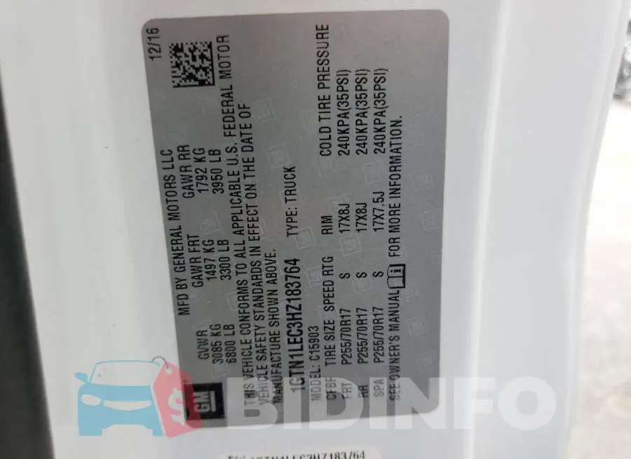 1GTN1LEC3HZ183764 Photo# 12