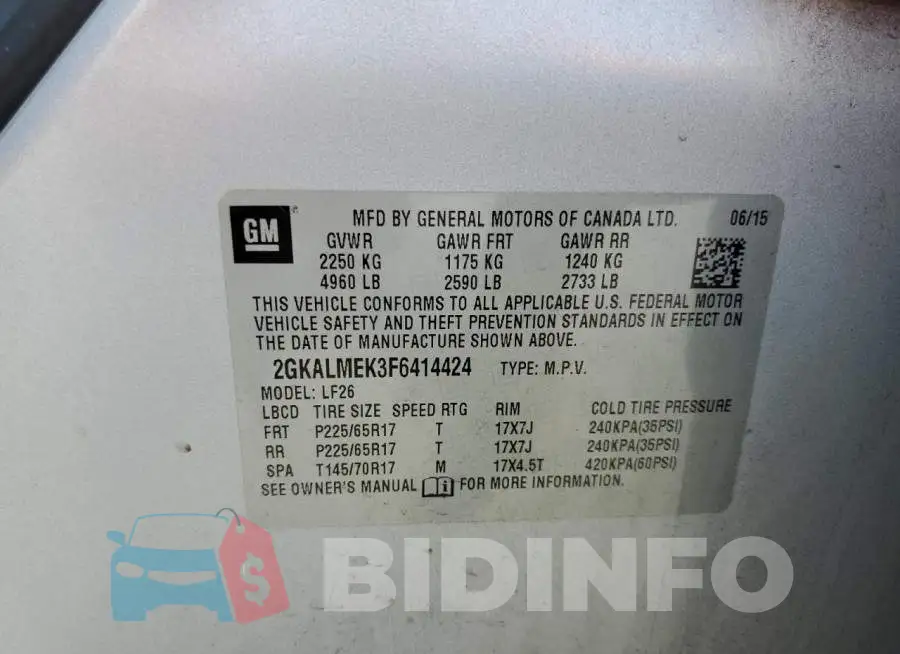 2GKALMEK3F6414424 Photo# 13