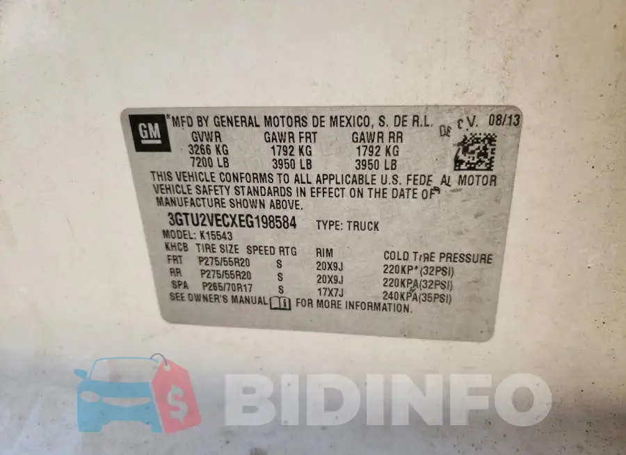 3GTU2VECXEG198584 Photo# 12