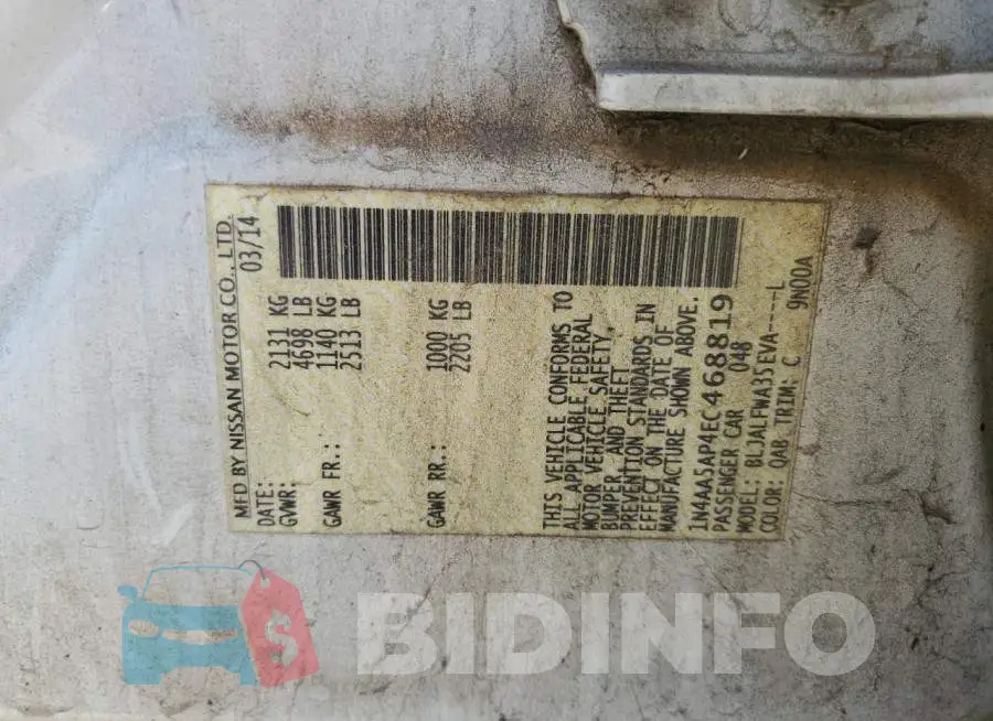1N4AA5AP4EC468819 Photo# 13