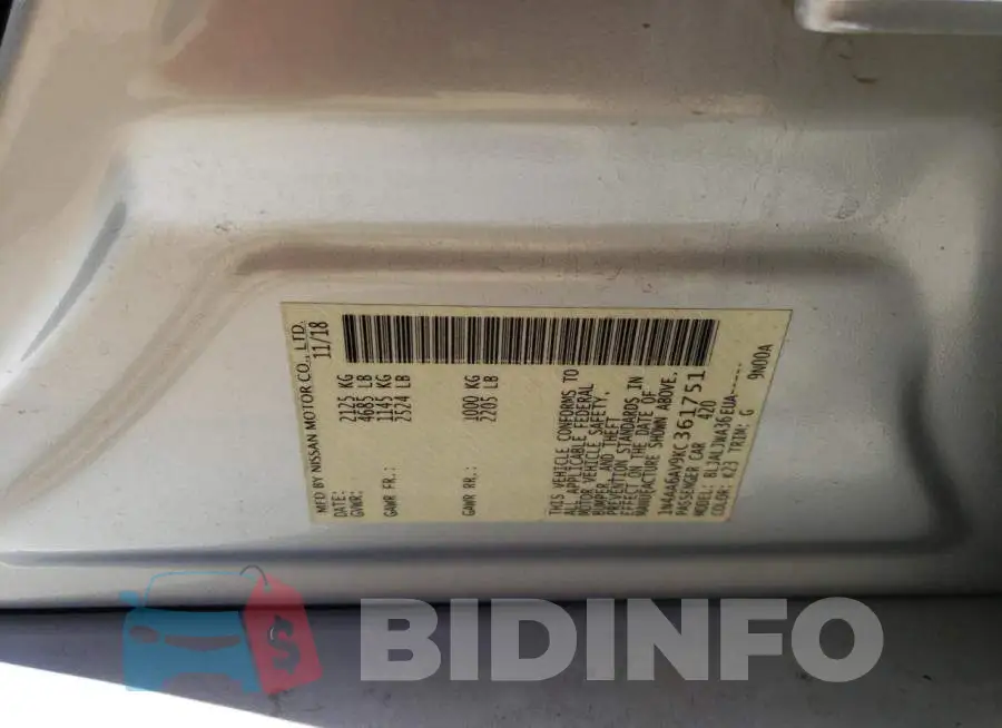 1N4AA6AV9KC361751 Photo# 12