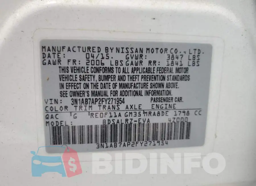 3N1AB7AP2FY271954 Photo# 12