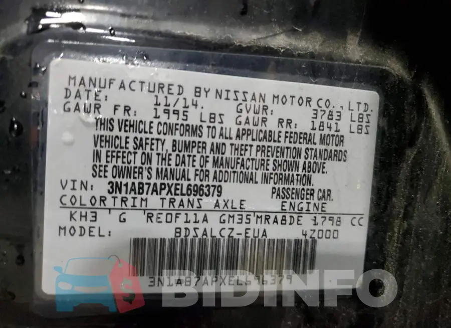 3N1AB7APXEL696379 Photo# 12