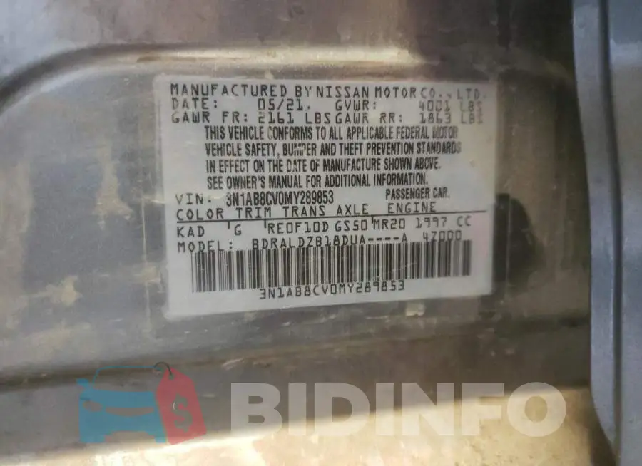 3N1AB8CV0MY289853 Photo# 12