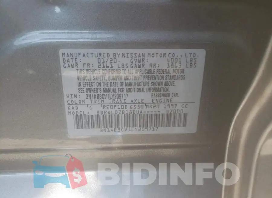 3N1AB8CV1LY209717 Photo# 12