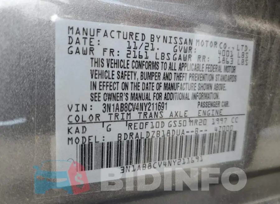 3N1AB8CV4NY211691 Photo# 12