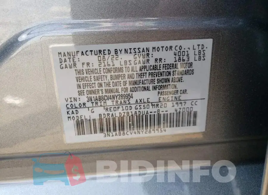 3N1AB8CV4NY289954 Photo# 12