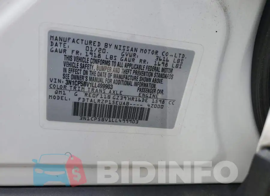 3N1CP5BV1LL499903 Photo# 13
