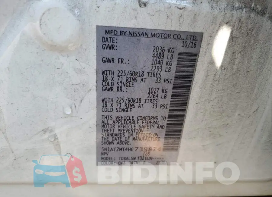 5N1AT2MT4HC739874 Photo# 13