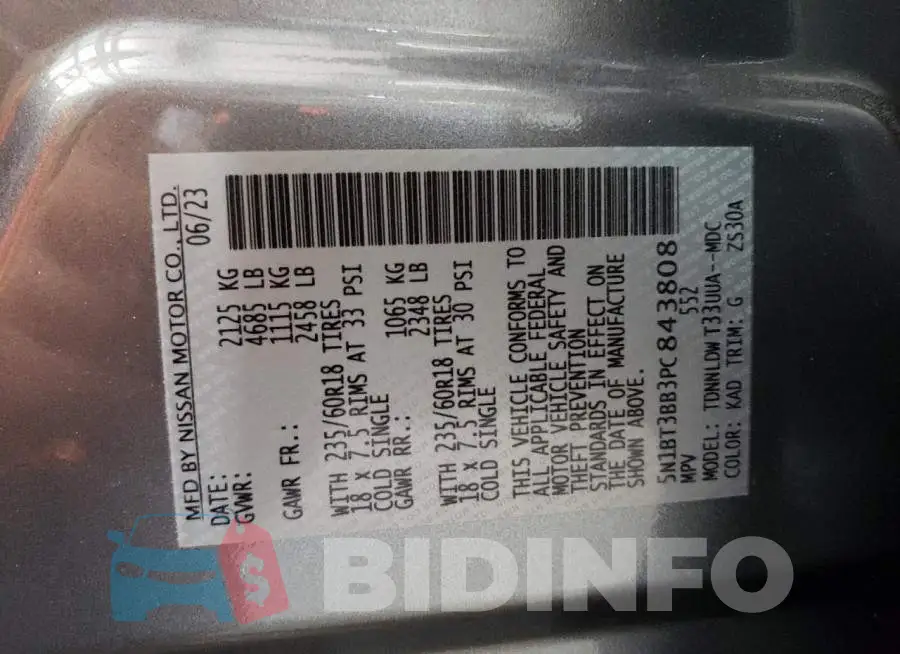 5N1BT3BB3PC843808 Photo# 13