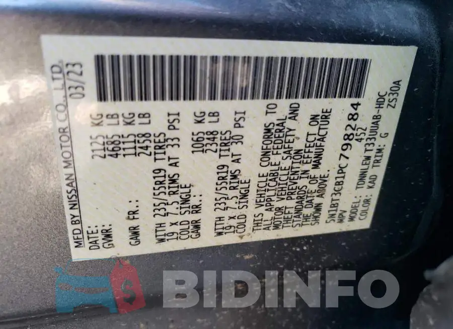 5N1BT3CB1PC798284 Photo# 12