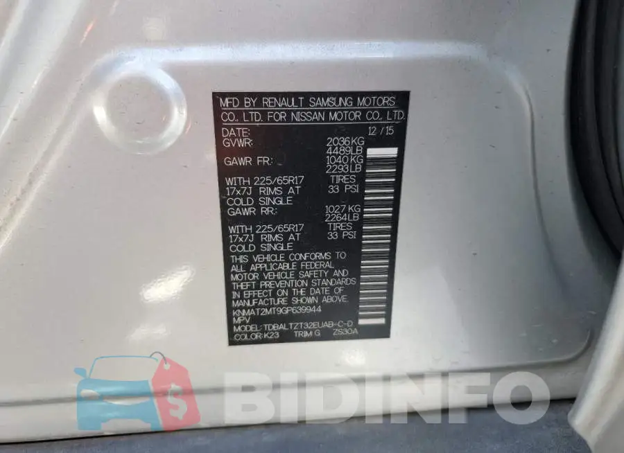 KNMAT2MT9GP639944 Photo# 12