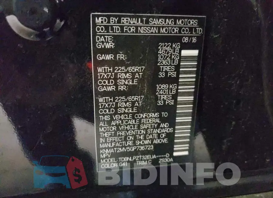 KNMAT2MV5GP736723 Photo# 14