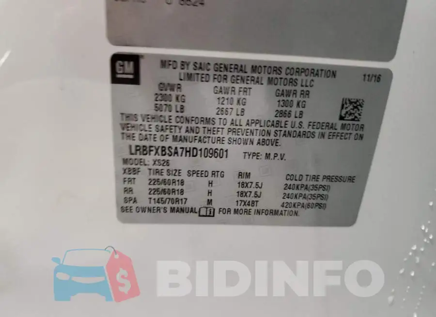 LRBFXBSA7HD109601 Photo# 13