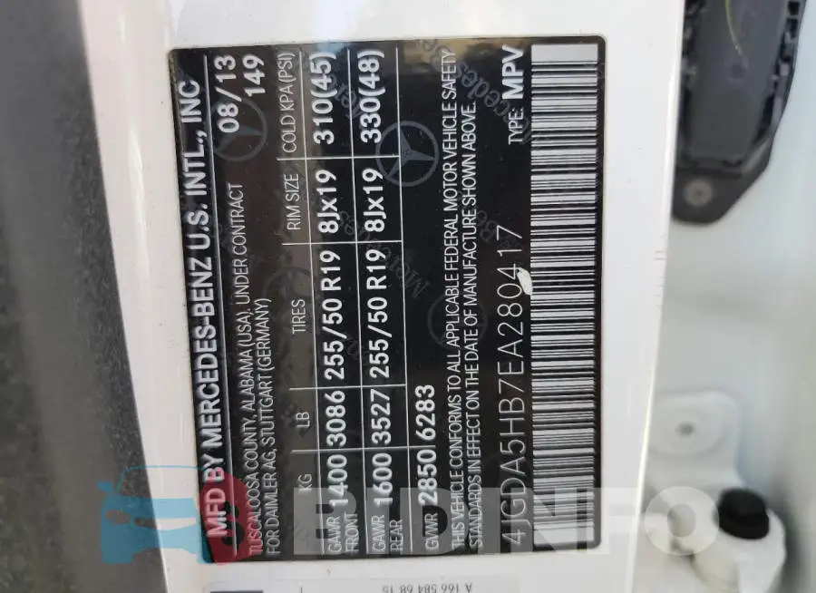 4JGDA5HB7EA280417 Photo# 14