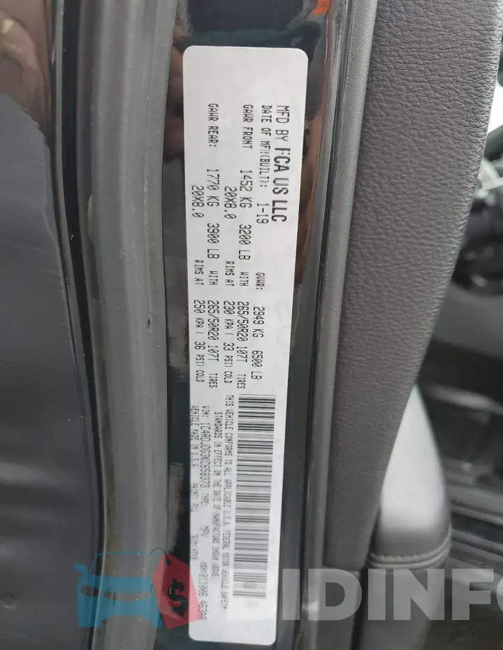 1C4RDJDG3KC658373 Photo# 12