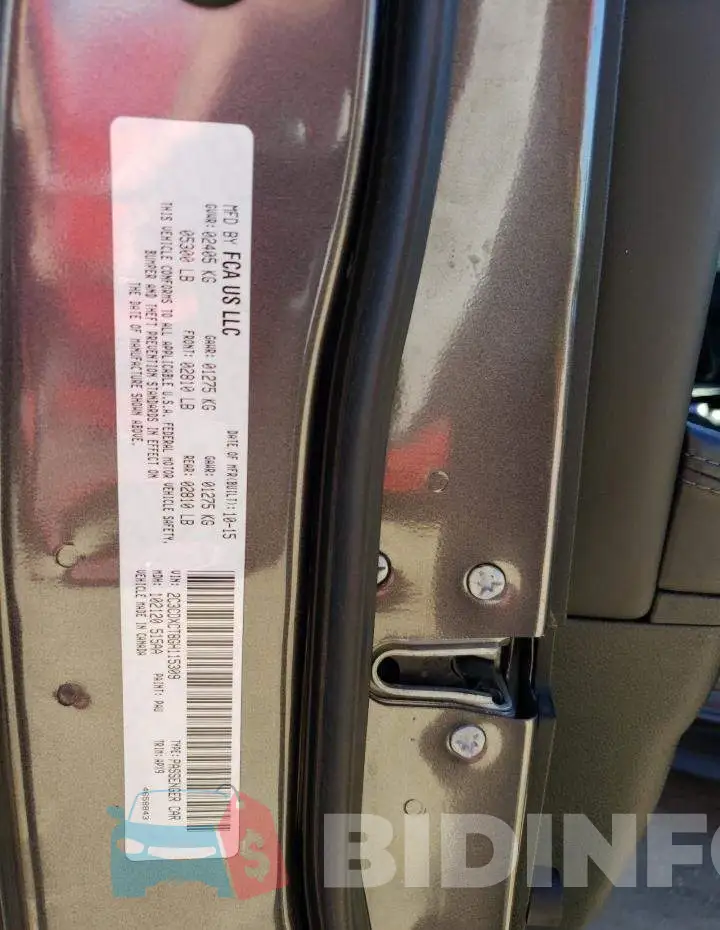 2C3CDXCT8GH115309 Photo# 12