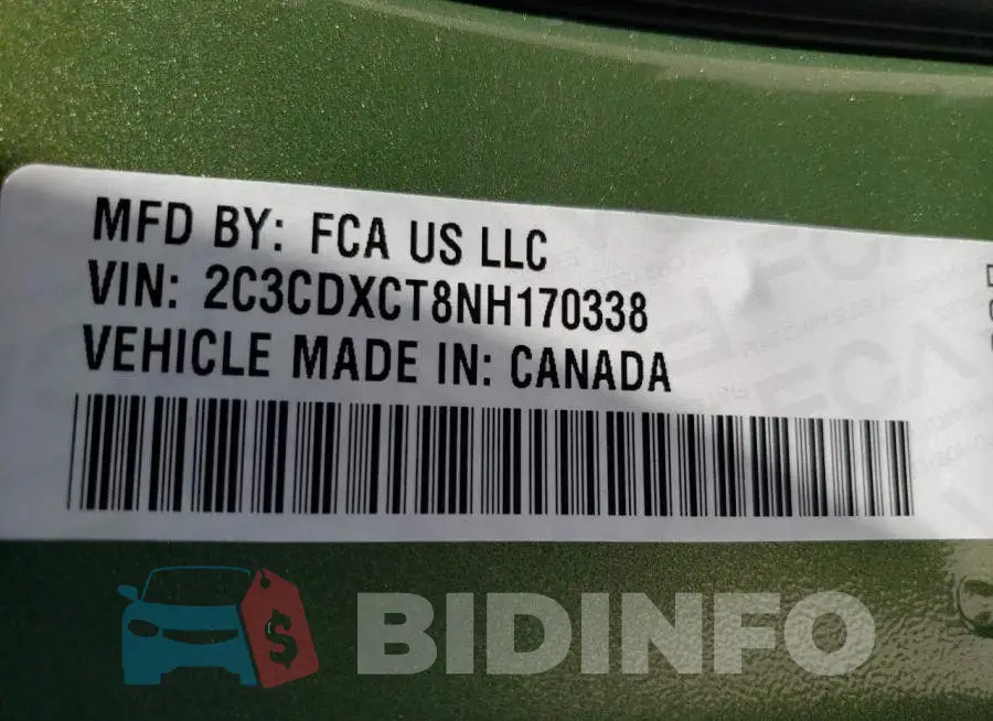 2C3CDXCT8NH170338 Photo# 12