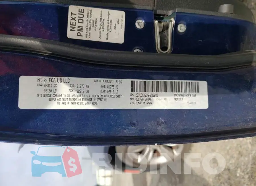 2C3CDXHG3GH280681 Photo# 12