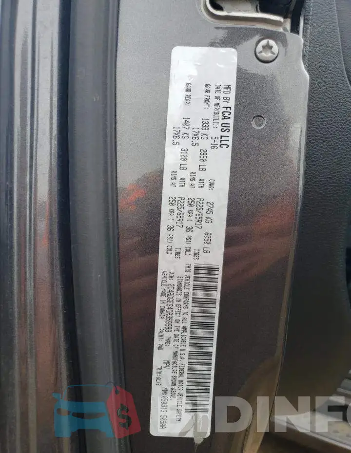 2C4RDGEG4GR359989 Photo# 13