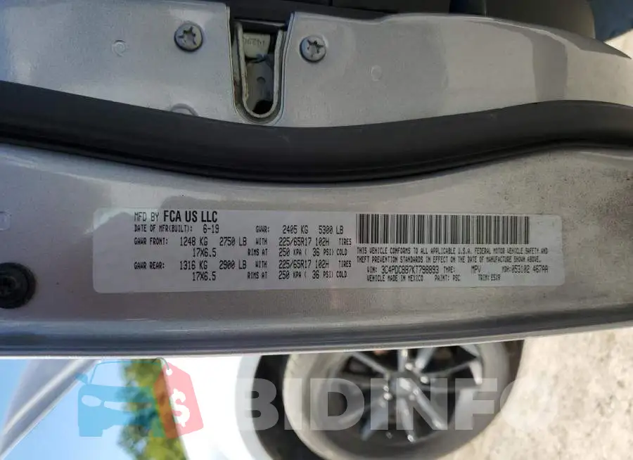 3C4PDCBB7KT798893 Photo# 13