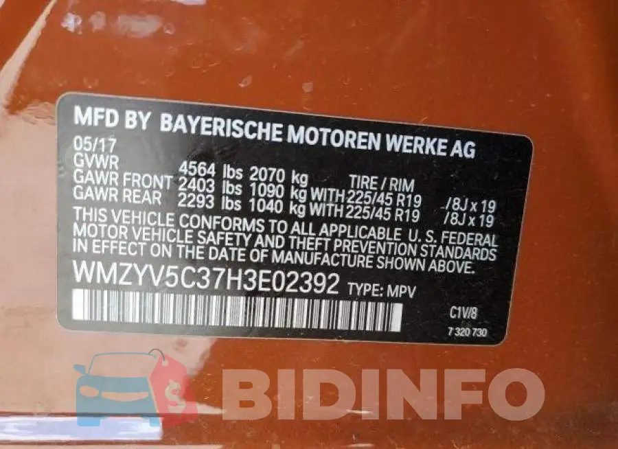 WMZYV5C37H3E02392 Photo# 13